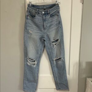 American Eagle Outfitters Women's Ripped Light Blue Jeans